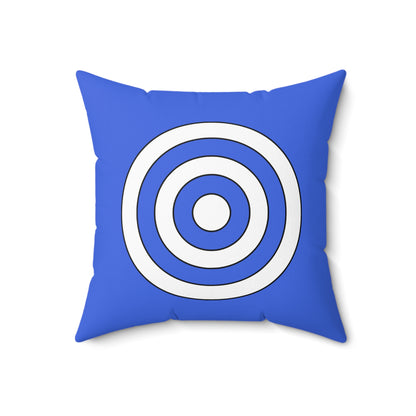Royal Blue, White Retro Target Cushion Pillow