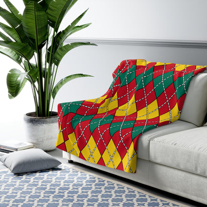 Grenada Retro Argyle Blanket Throw