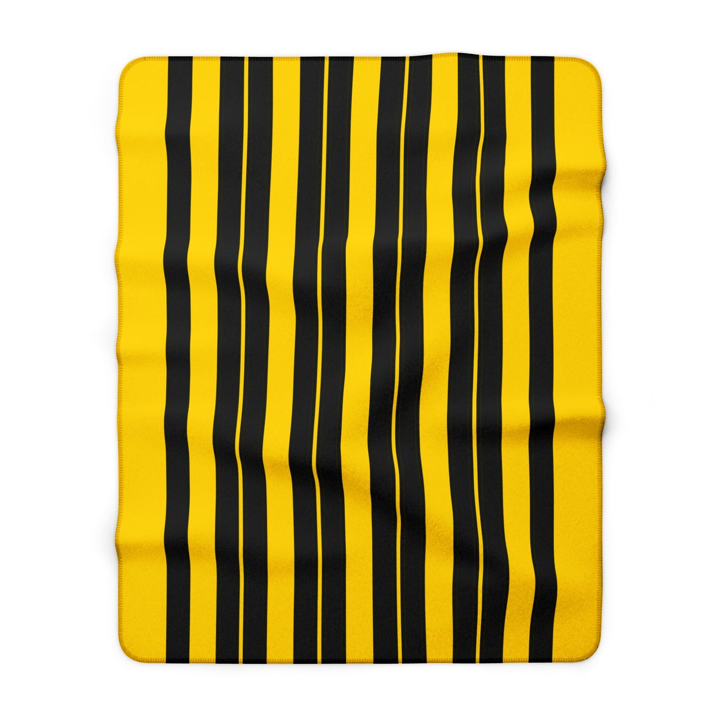 Gold, Black Retro Stripes Blanket Throw