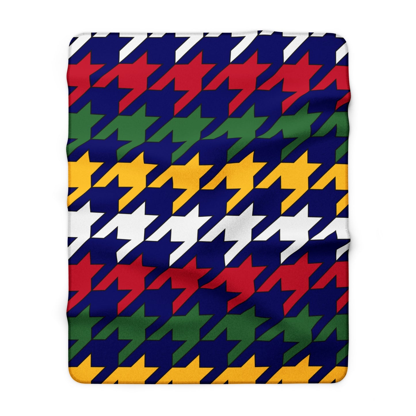 British Virgin Islands Retro Houndstooth Blanket Throw