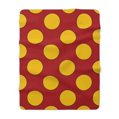 Spain Retro Polka Dots Blanket Throw
