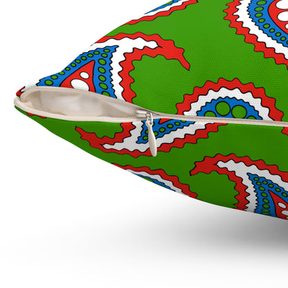 Equatorial Guinea Retro Paisley Cushion Pillow