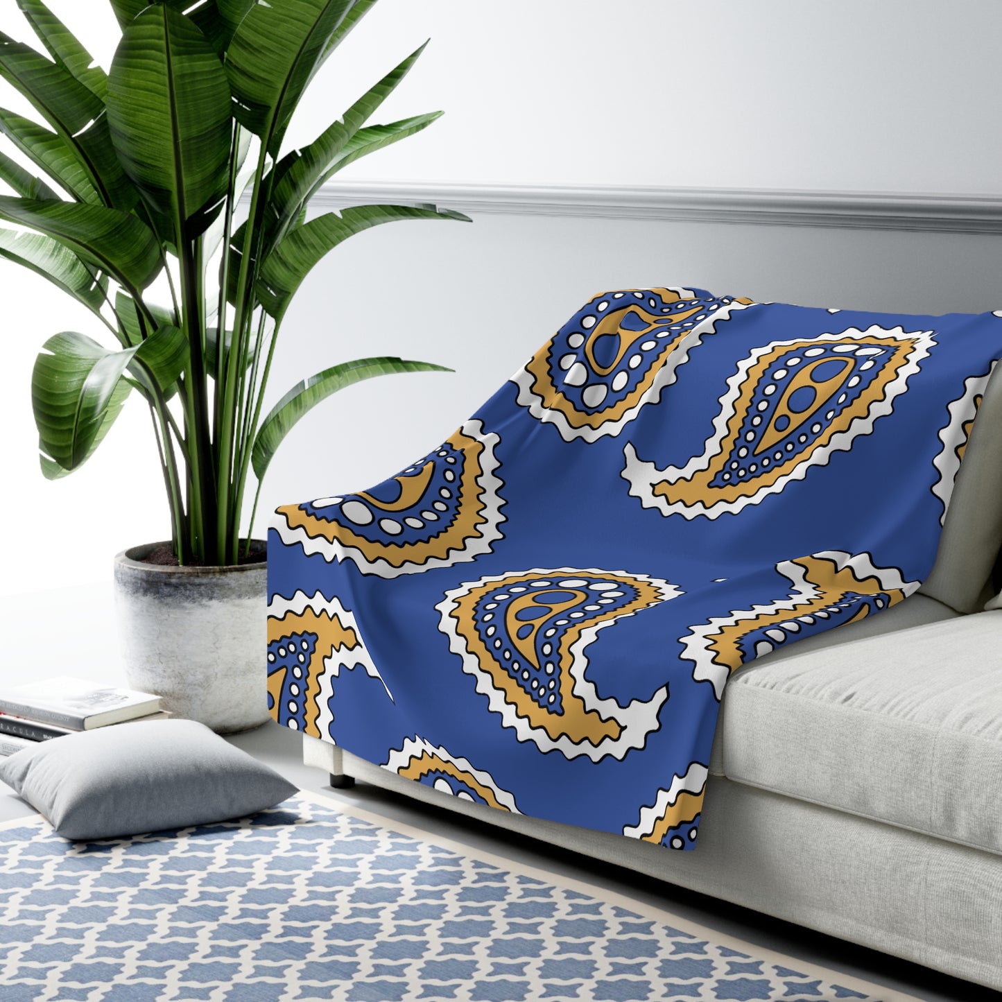 Marshall Islands Retro Paisley Blanket Throw
