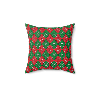 Turkmenistan Retro Argyle Cushion Pillow