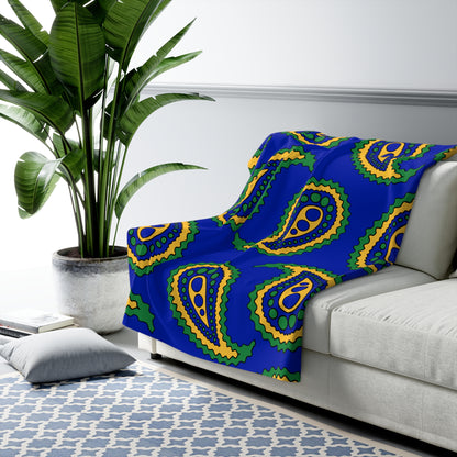 Christmas Island Retro Paisley Blanket Throw