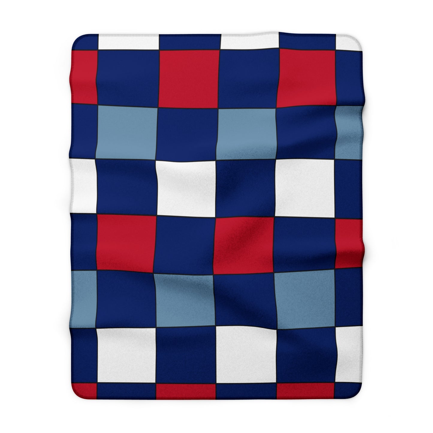 Falkland Islands Retro Check Blanket Throw