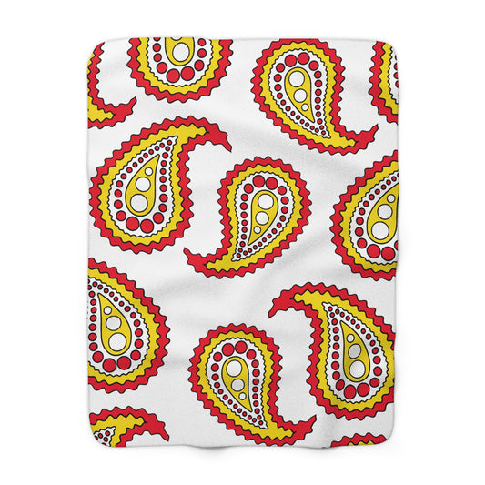 Guernsey Retro Paisley Blanket Throw