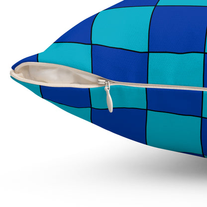 Pacific Islands Retro Check Cushion Pillow