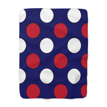 South Georgia And The South Sandwich Islands Retro Polka Dots Blanket Throw