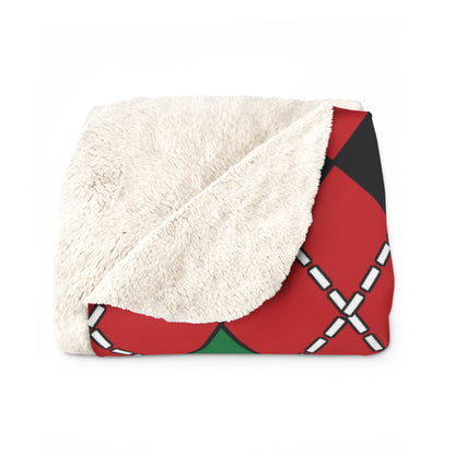 Western Sahara Retro Argyle Blanket Throw