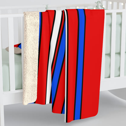 Puerto Rico Retro Stripes Blanket Throw
