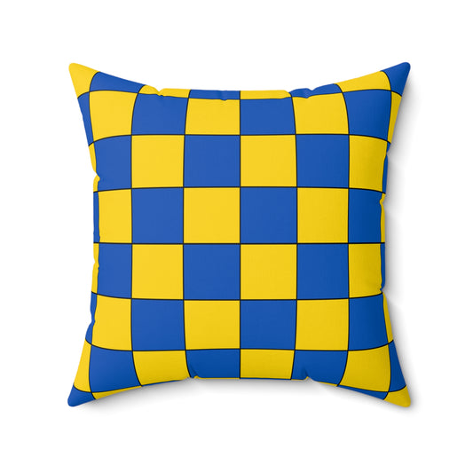 Ukraine Retro Check Cushion Pillow