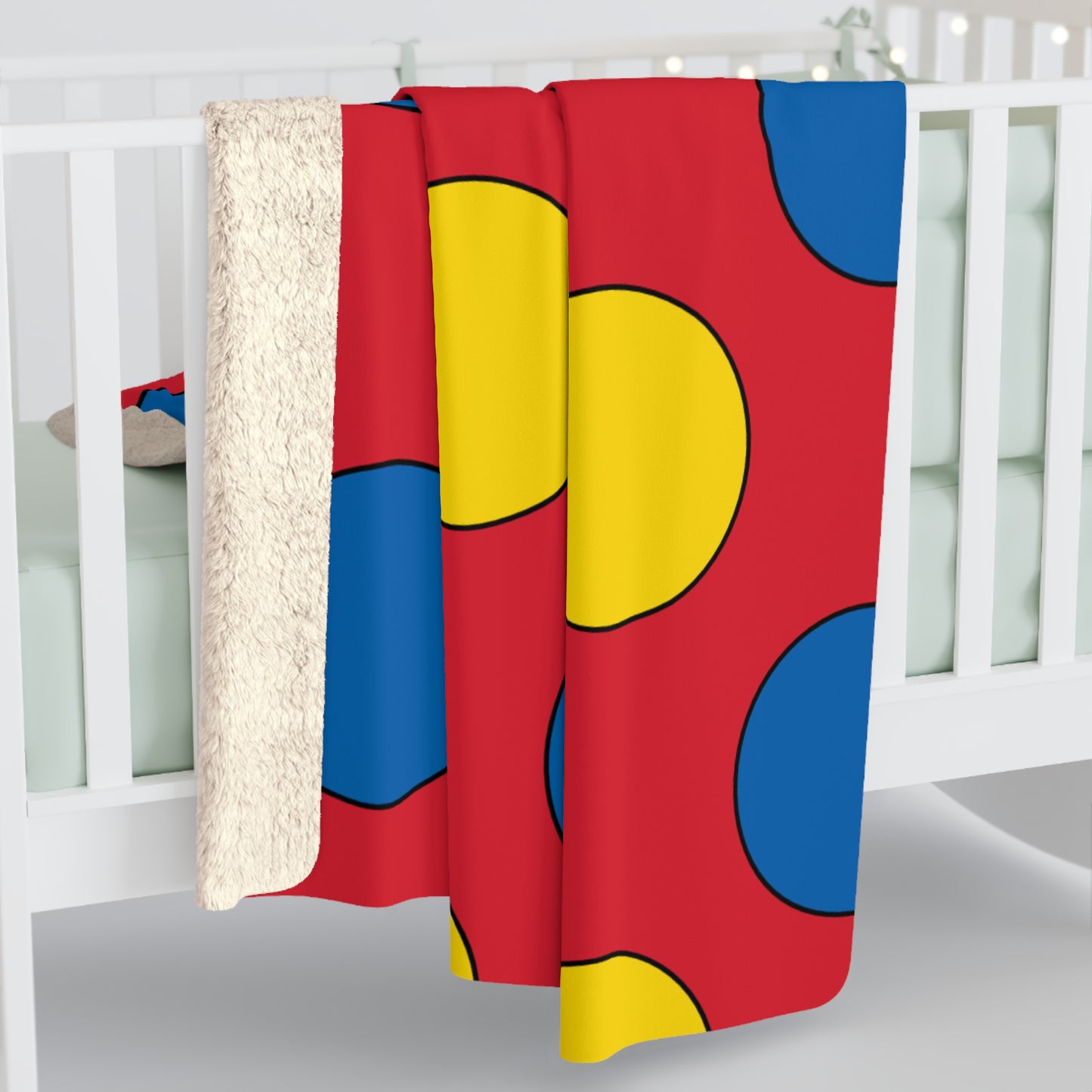 Mongolia Retro Polka Dots Blanket Throw