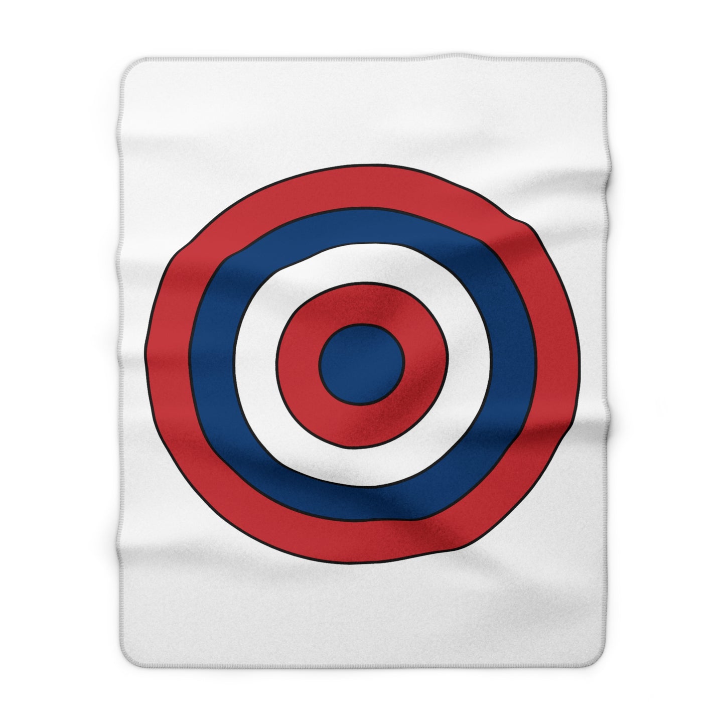 Serbia Retro Target Blanket Throw