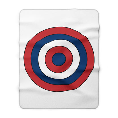 Serbia Retro Target Blanket Throw