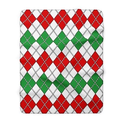Iran Retro Argyle Blanket Throw
