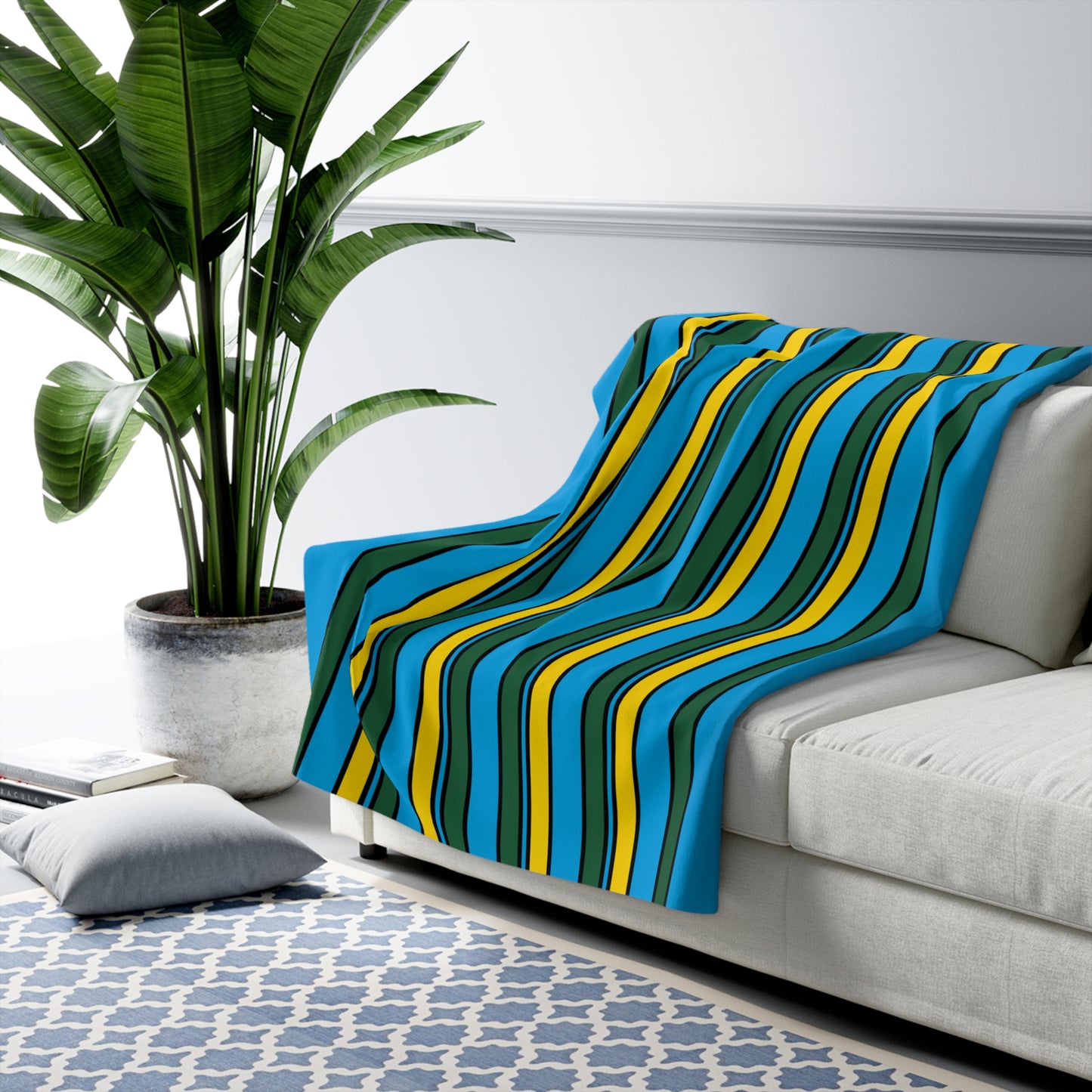 Rwanda Retro Stripes Blanket Throw