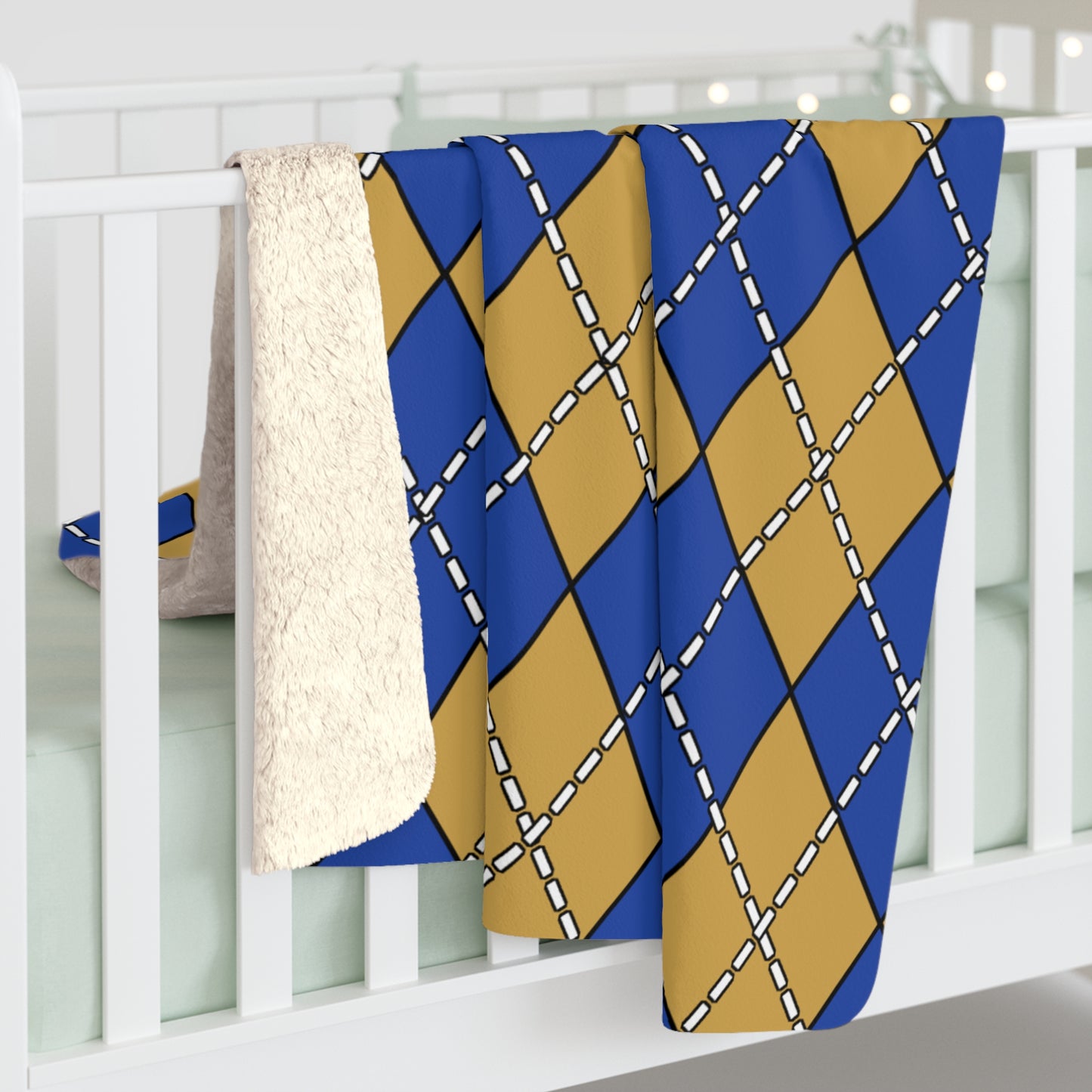 Kosovo Retro Argyle Blanket Throw