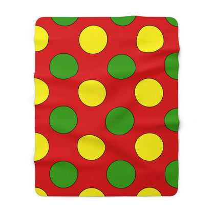 Burkina Faso Retro Polka Dots Blanket Throw