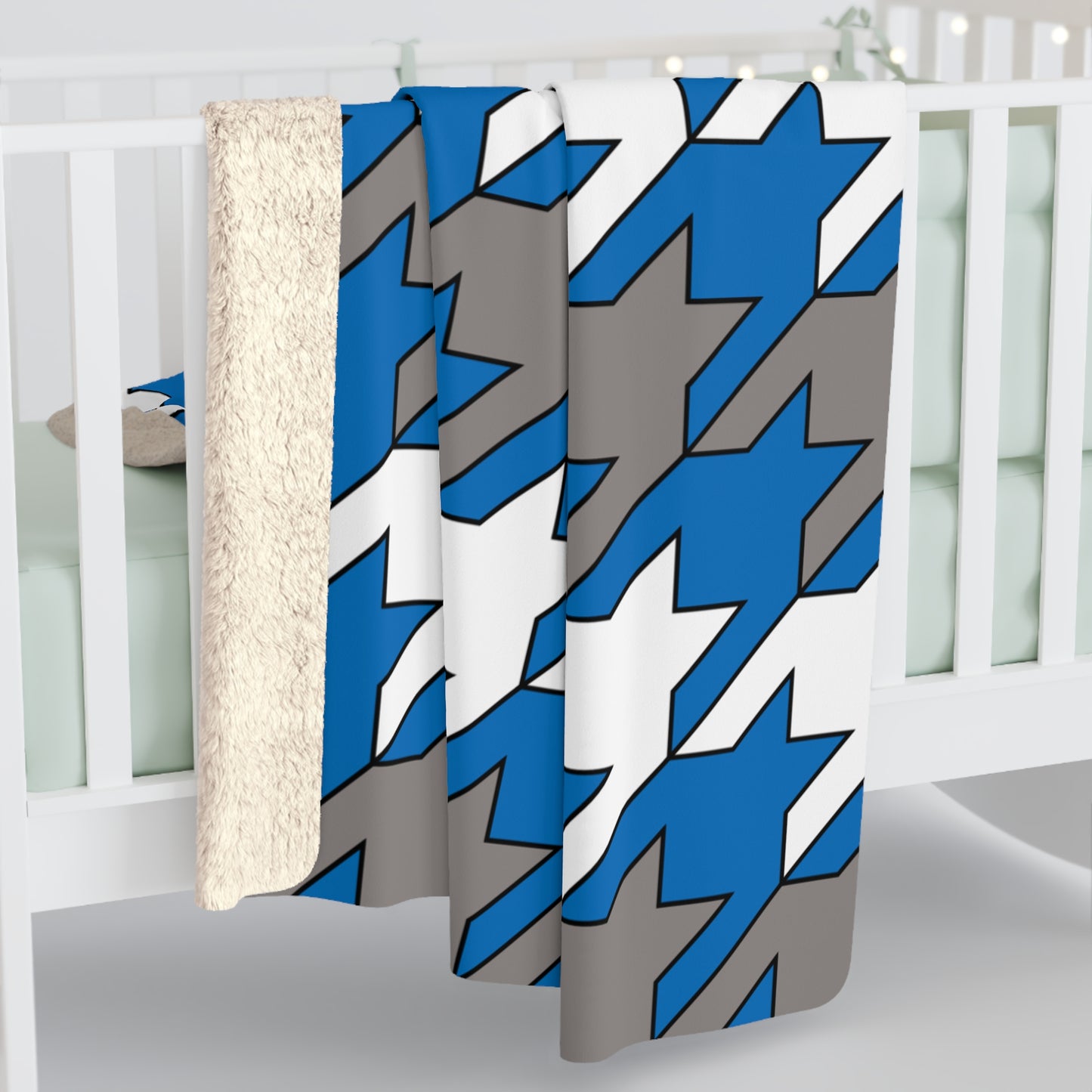 Northern Mariana Islands Retro Houndstooth Blanket Throw