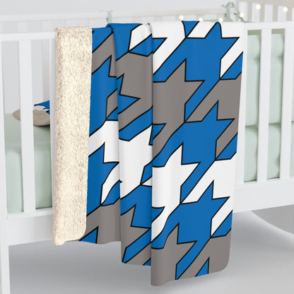 Northern Mariana Islands Retro Houndstooth Blanket Throw