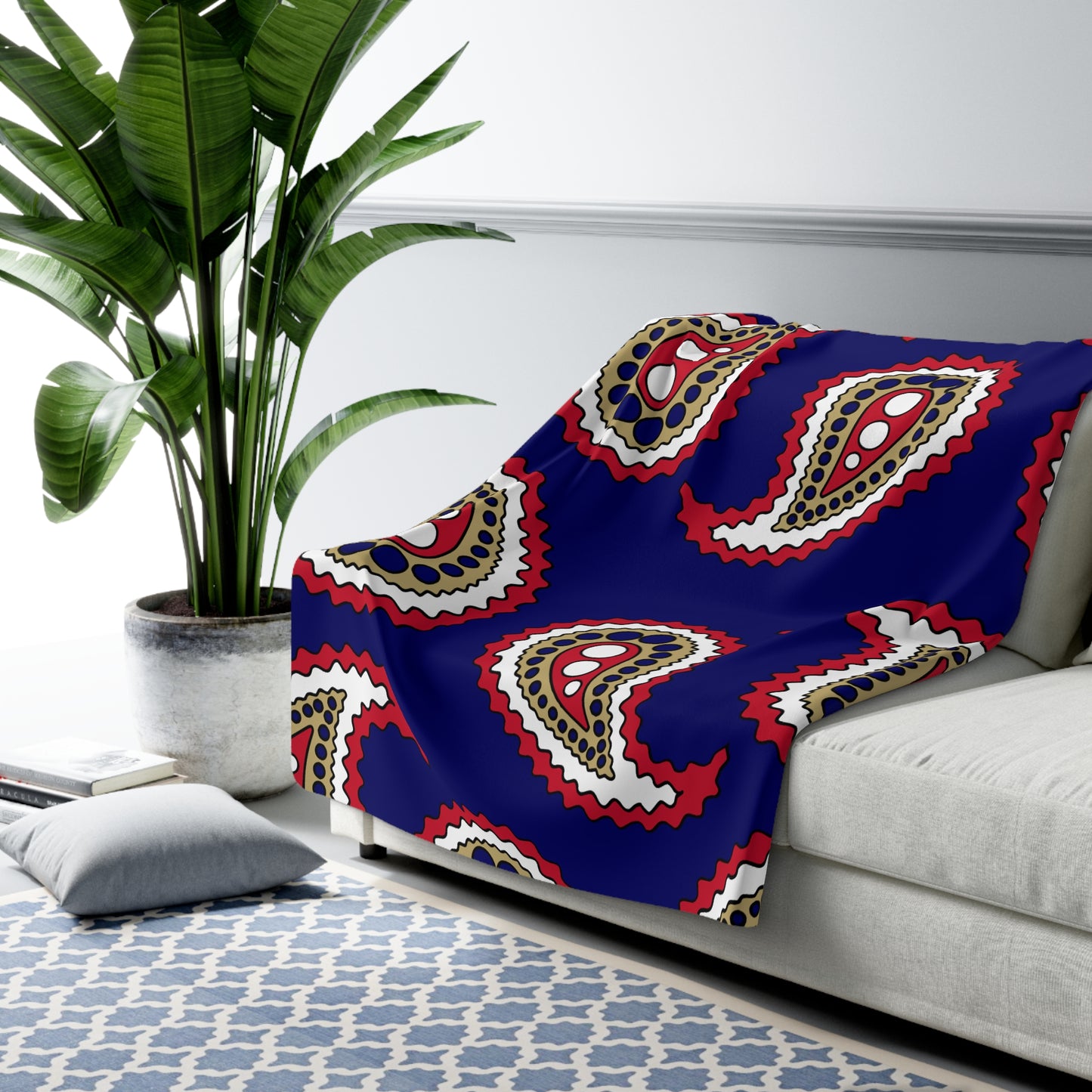 Saint Helena Retro Paisley Blanket Throw
