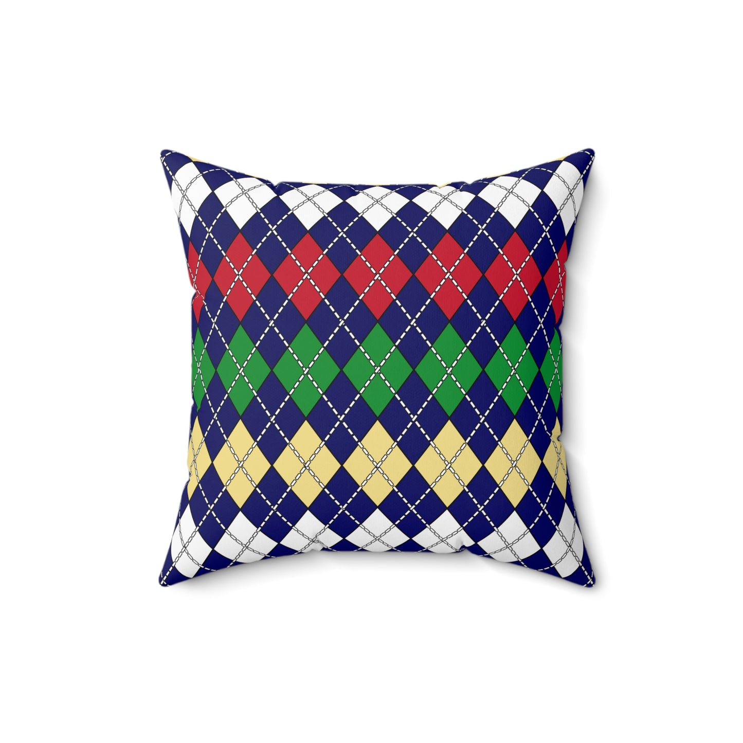 Cayman Islands Retro Argyle Cushion Pillow