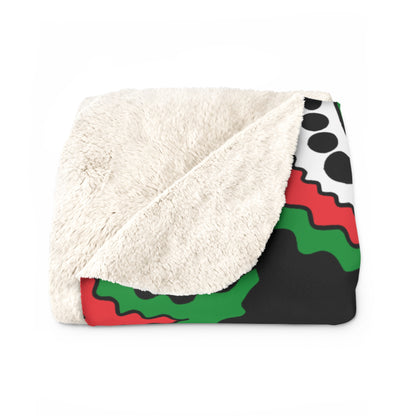 Palestine Retro Paisley Blanket Throw