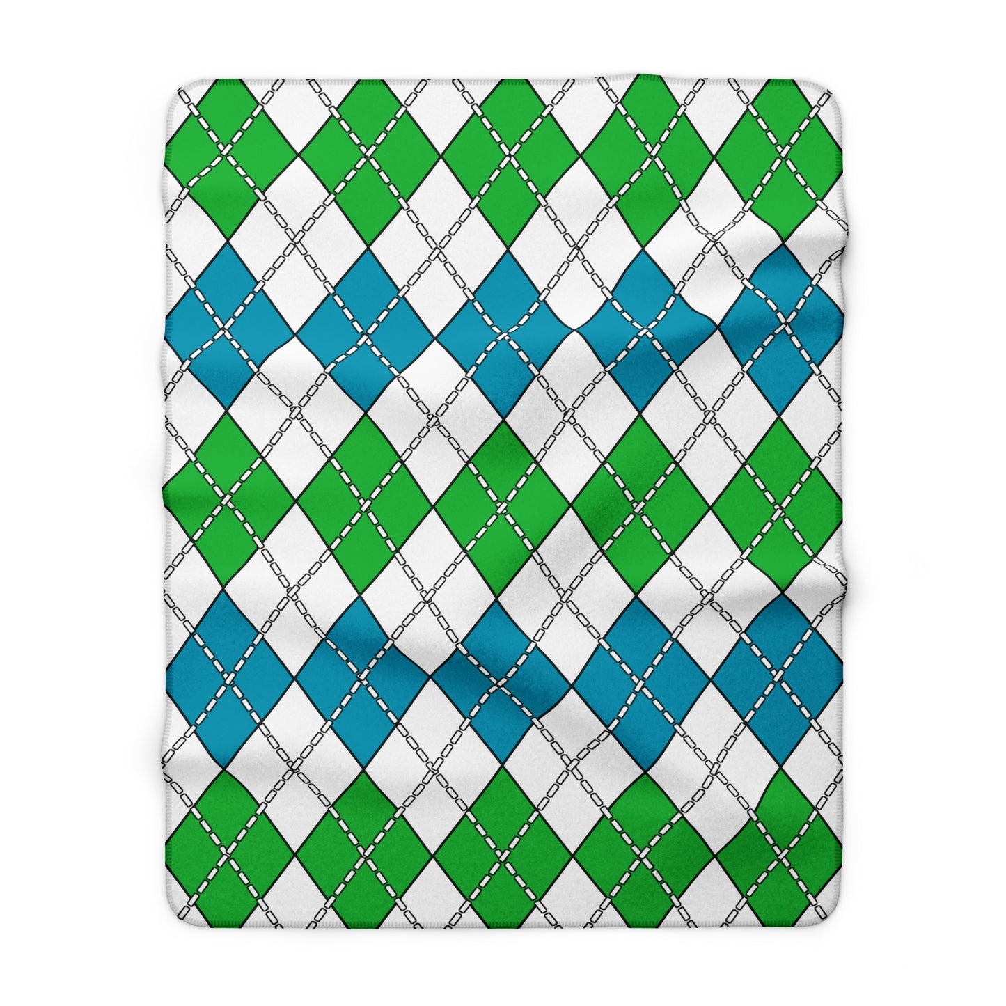 Uzbekistan Retro Argyle Blanket Throw