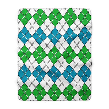 Uzbekistan Retro Argyle Blanket Throw