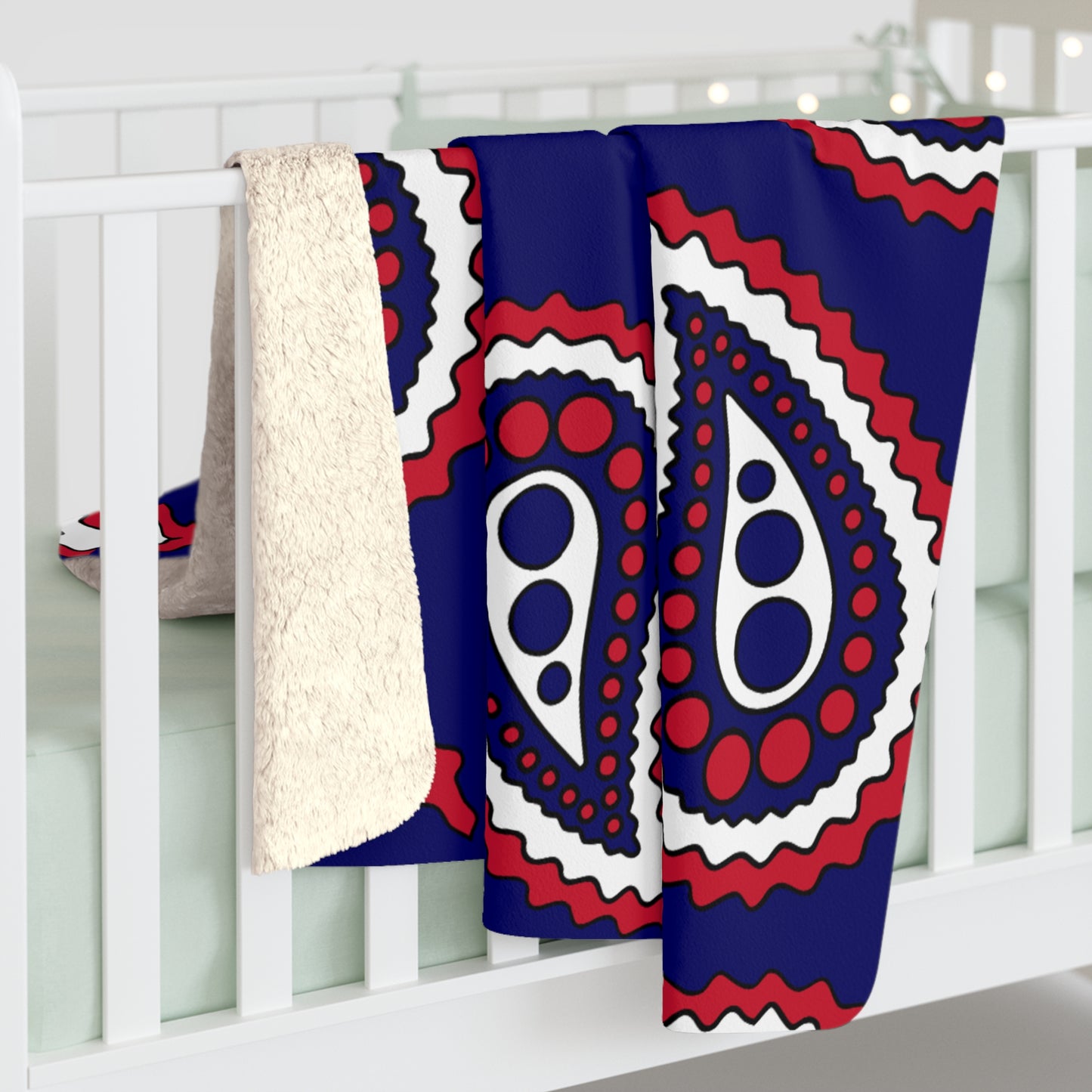 South Georgia And The South Sandwich Islands Retro Paisley Blanket Throw