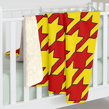 North Macedonia Retro Houndstooth Blanket Throw