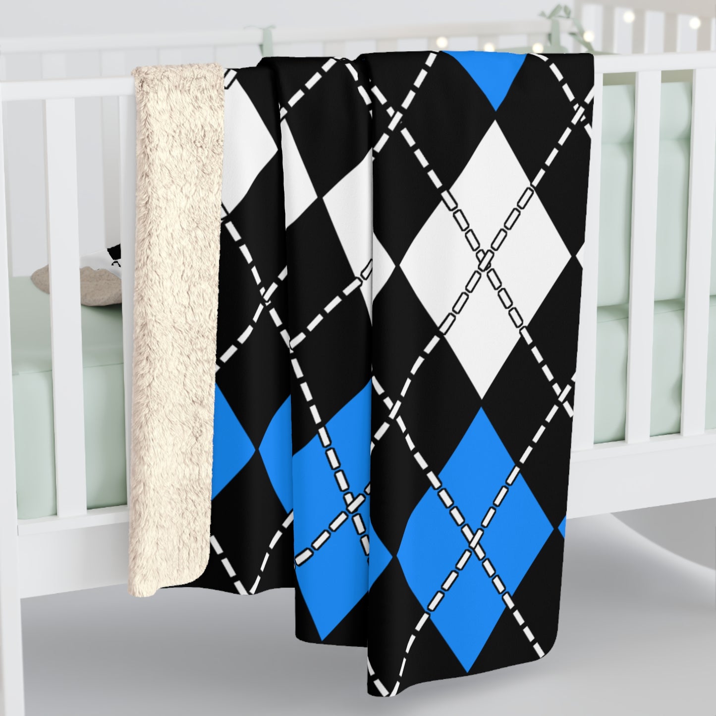 Estonia Retro Argyle Blanket Throw