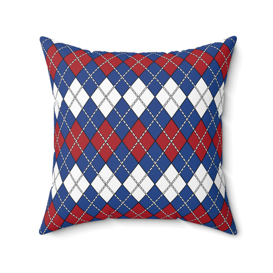 Caribbean Netherlands Retro Argyle Cushion Pillow