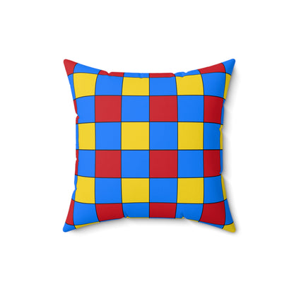 Democratic Republic of the Congo Retro Check Cushion Pillow