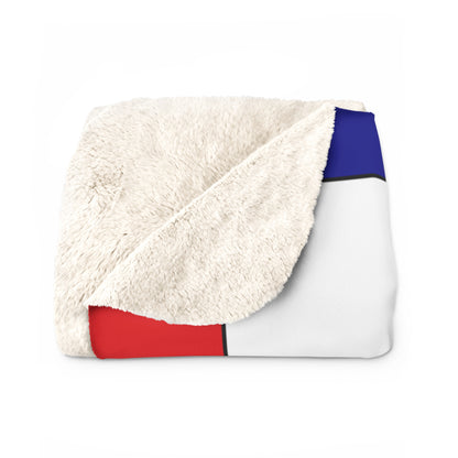 France Retro Check Blanket Throw