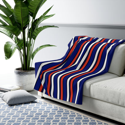 Cabo Verde Retro Stripes Blanket Throw