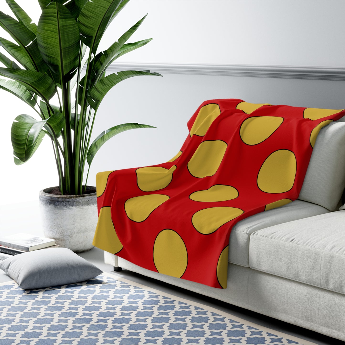 Montenegro Retro Polka Dots Blanket Throw