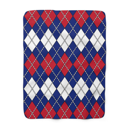 New Zealand Retro Argyle Blanket Throw