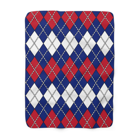 New Zealand Retro Argyle Blanket Throw