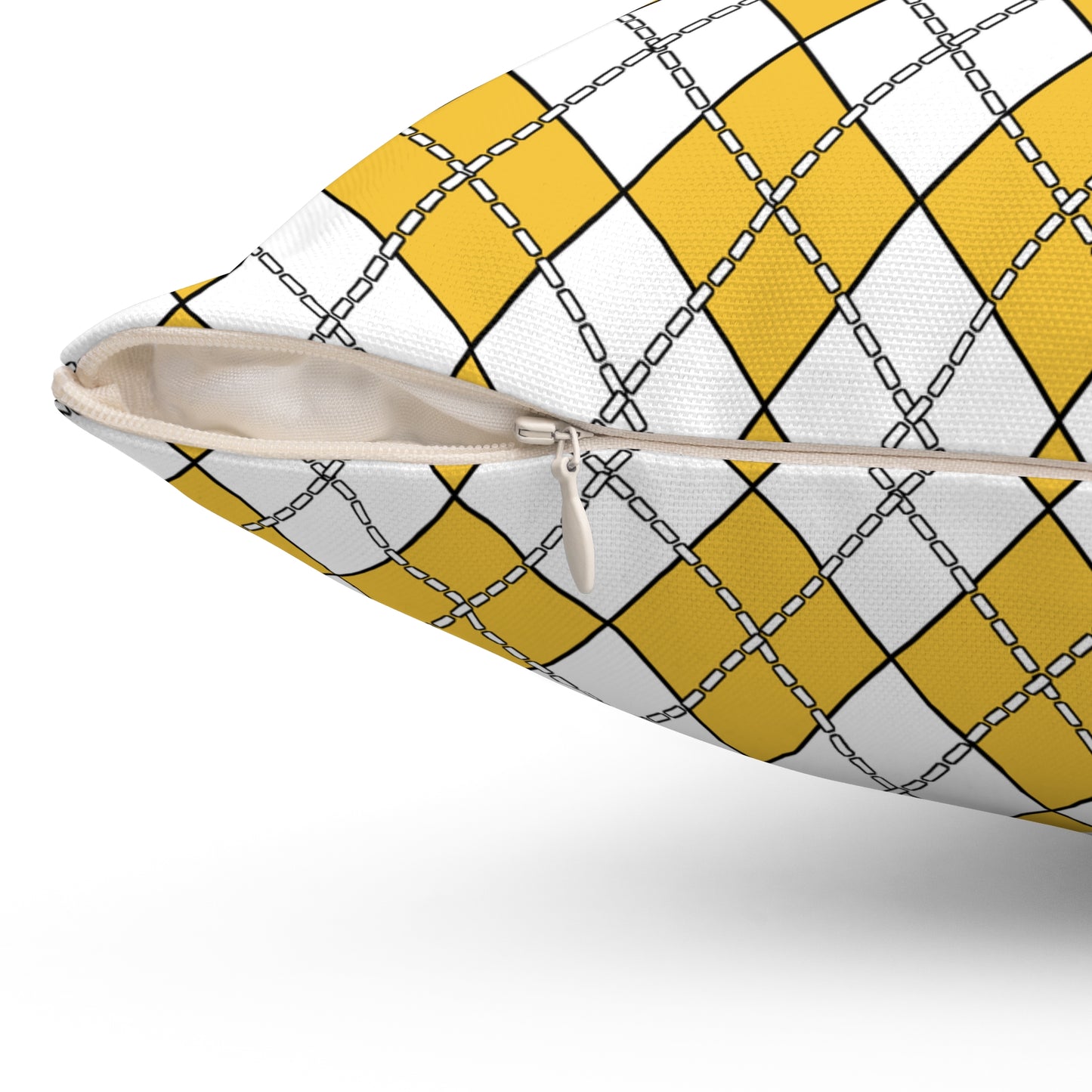 United States Virgin Islands Retro Argyle Cushion Pillow