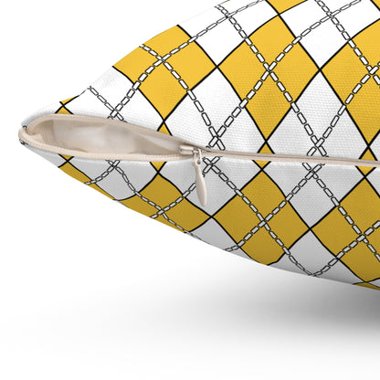 United States Virgin Islands Retro Argyle Cushion Pillow
