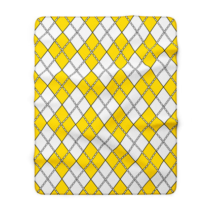 Vatican City Retro Argyle Blanket Throw