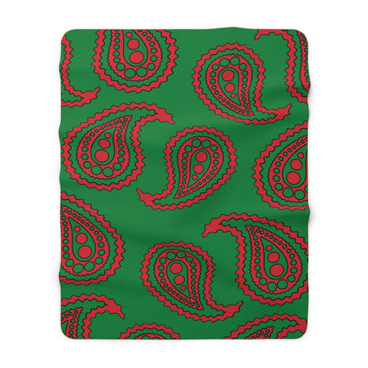 Turkmenistan Retro Paisley Blanket Throw
