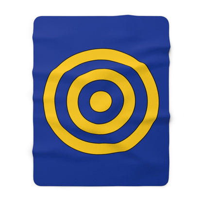 European Union Retro Target Blanket Throw