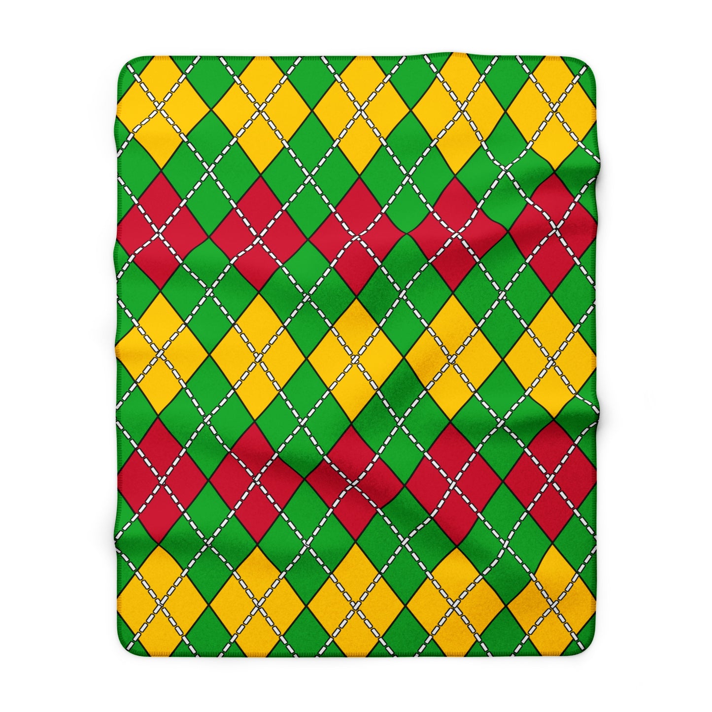 Sao Tome And Principe Retro Argyle Blanket Throw