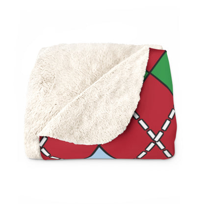 Eritrea Retro Argyle Blanket Throw