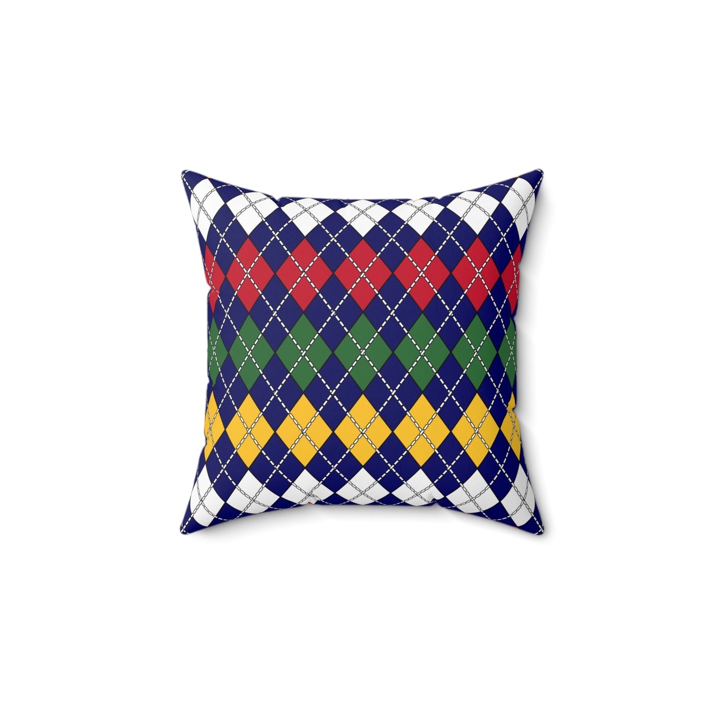 British Virgin Islands Retro Argyle Cushion Pillow