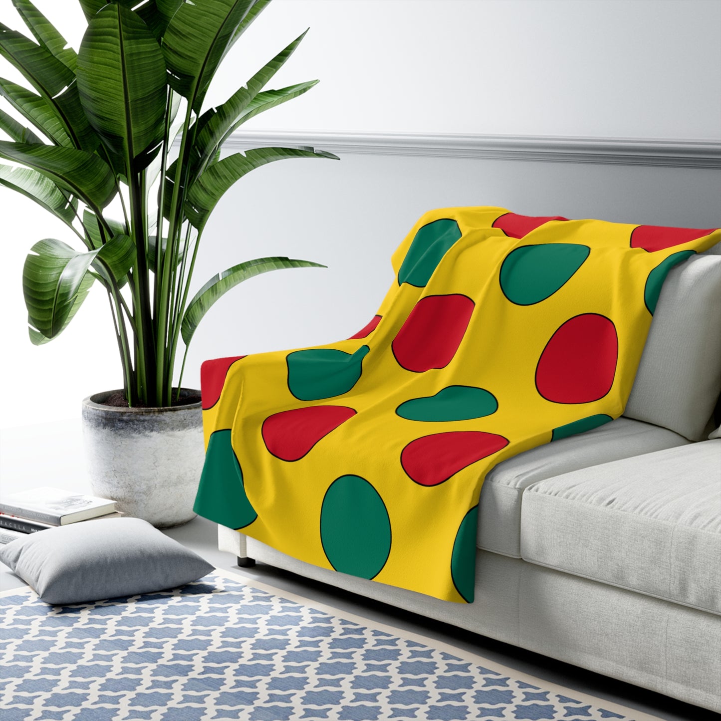 Cameroon Retro Polka Dots Blanket Throw