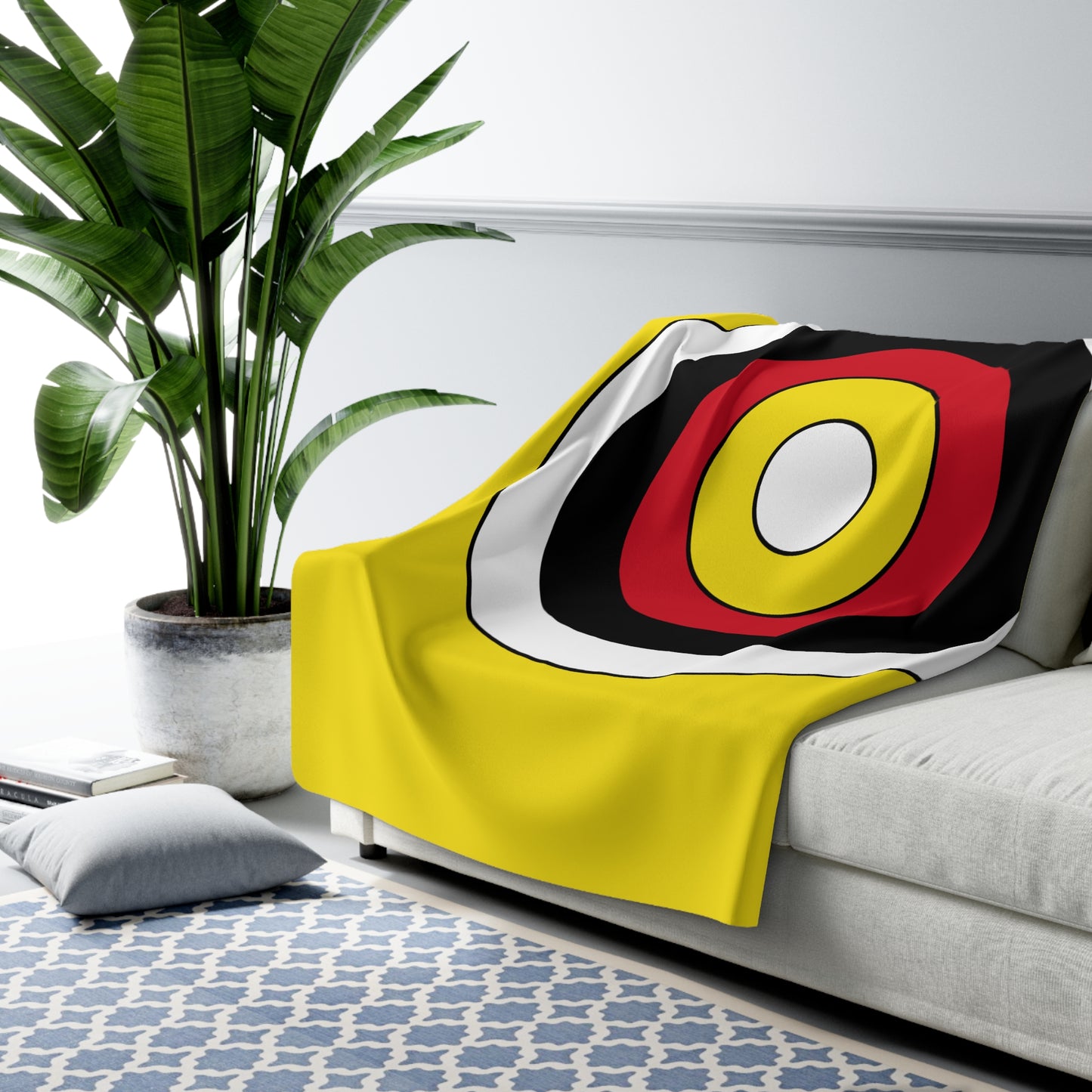 Brunei Darussalam Retro Target Blanket Throw